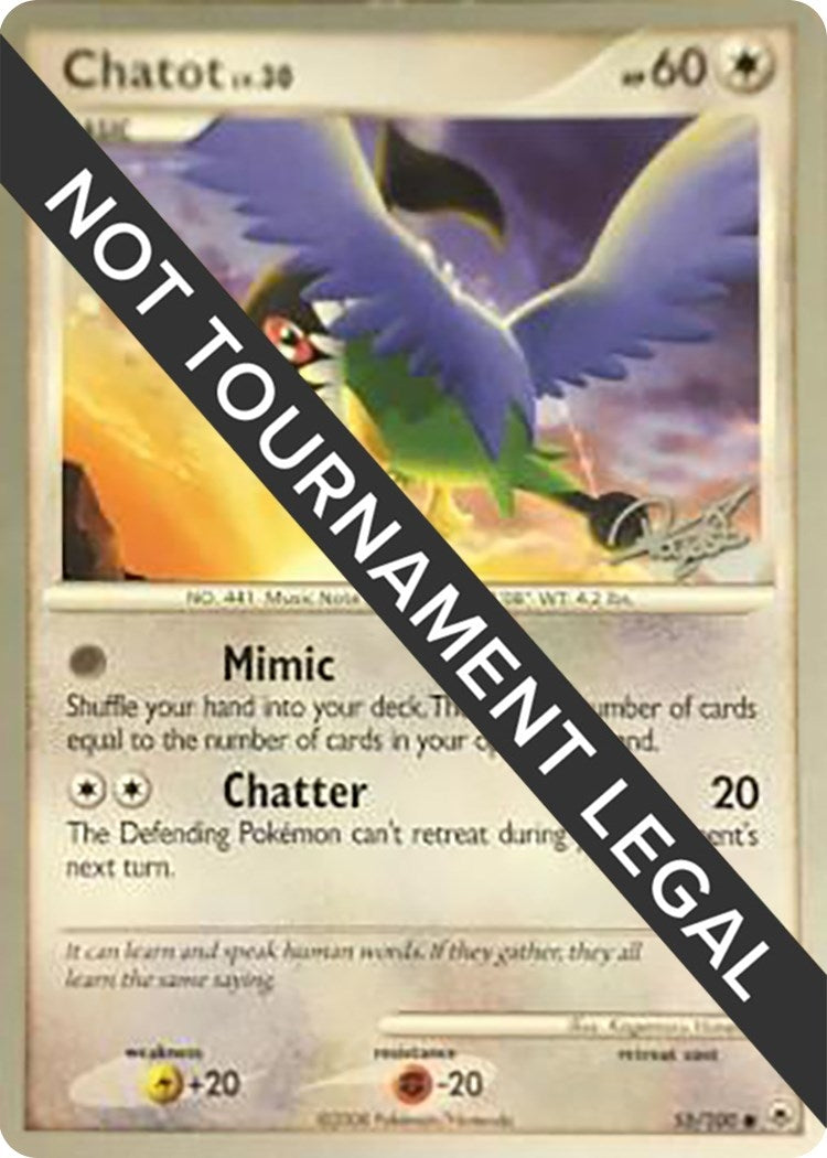 Image for Chatot - 2008 (Paul Atanassov) (55/100) (World Championship Decks) (WCD) - Pokemon