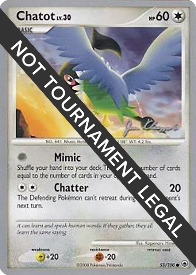 Image for Chatot - 2008 (Jason Klaczynski) (55/100) (World Championship Decks) (WCD) - Pokemon