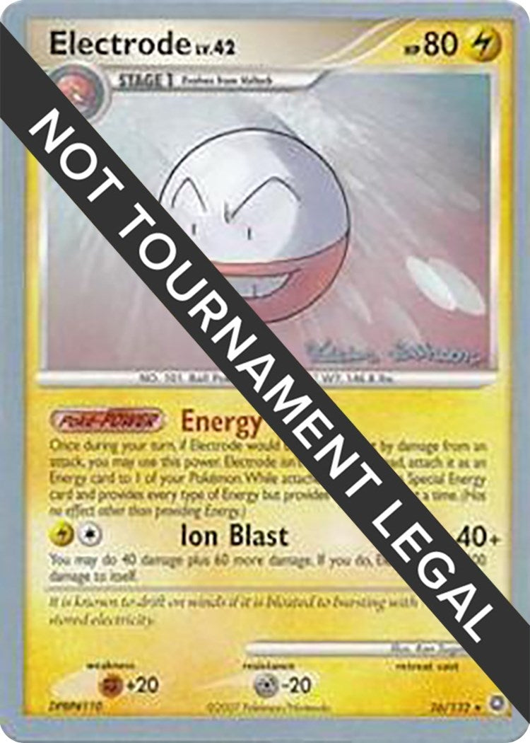 Image for Electrode - 2008 (Tristan Robinson) (26/132) (World Championship Decks) (WCD) - Pokemon