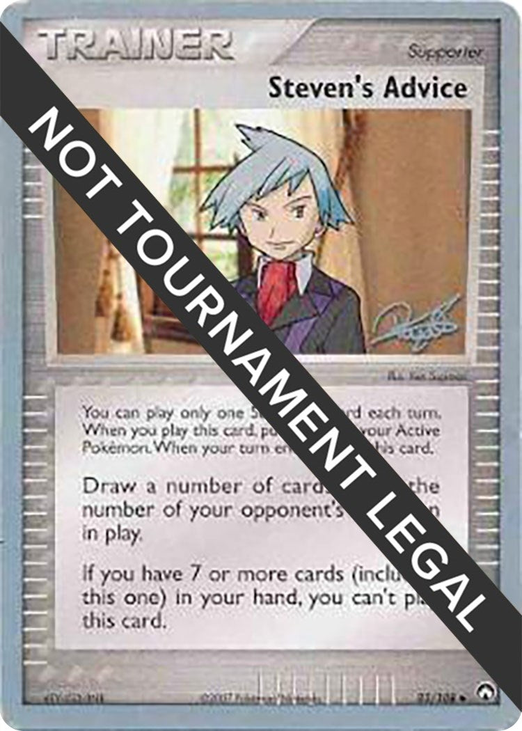 Image for Steven's Advice - 2008 (Paul Atanassov) (83/108) (World Championship Decks) (WCD) - Pokemon