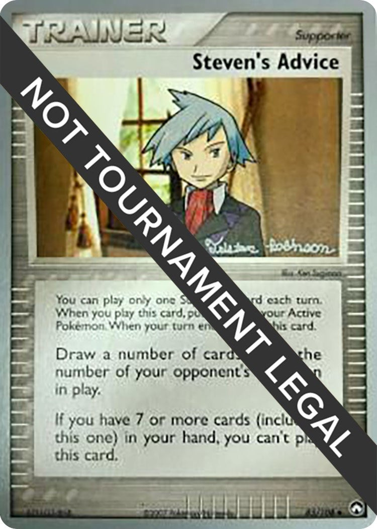 Image for Steven's Advice - 2008 (Tristan Robinson) (83/108) (World Championship Decks) (WCD) - Pokemon