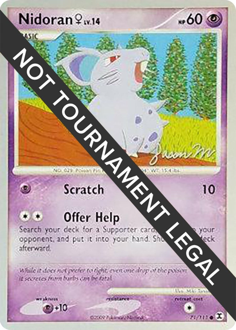 Image for Nidoran F - 2009 (Jason Martinez) (71/111) (World Championship Decks) (WCD) - Pokemon