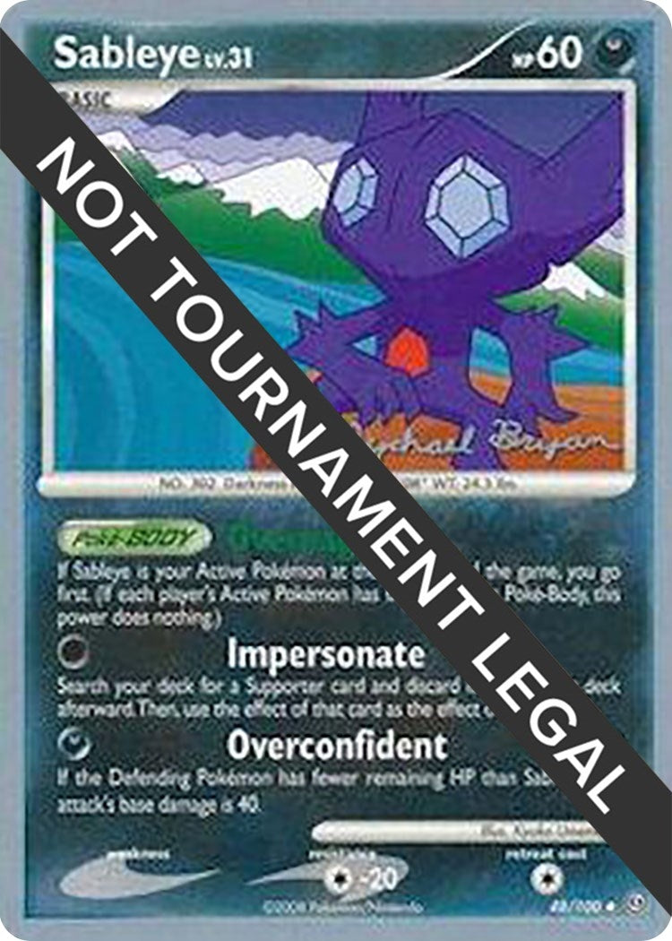 Image for Sableye - 2010 (Mychael Bryan) (48/100) (World Championship Decks) (WCD) - Pokemon