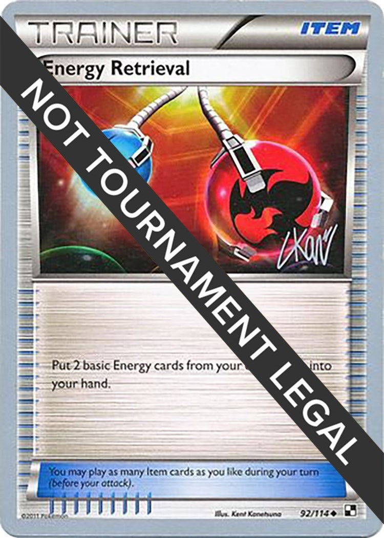 Image for Energy Retrieval - 2011 (Christopher Kan) (92/114) (World Championship Decks) (WCD) - Pokemon
