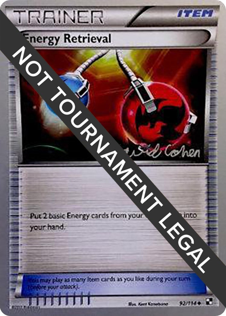 Image for Energy Retrieval - 2011 (David Cohen) (92/114) (World Championship Decks) (WCD) - Pokemon