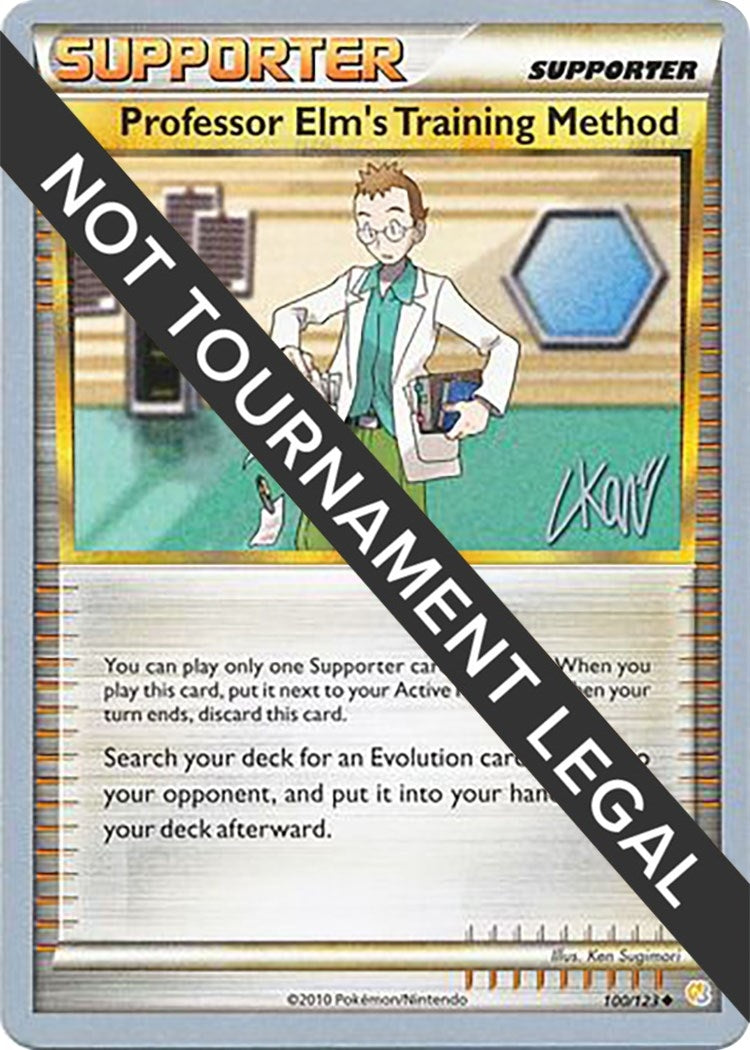 Image for Professor Elm's Training Method - 2011 (Christopher Kan) (100/123) (World Championship Decks) (WCD) - Pokemon