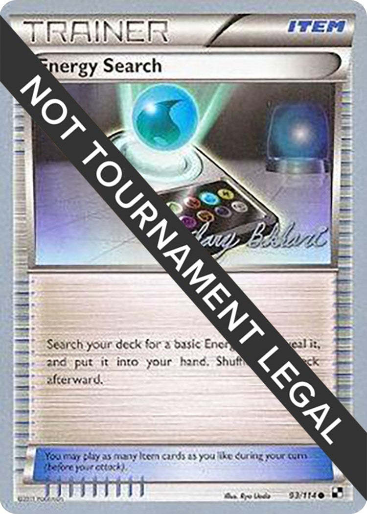Image for Energy Search - 2012 (Zachary Bokhari) (93/114) (World Championship Decks) (WCD) - Pokemon