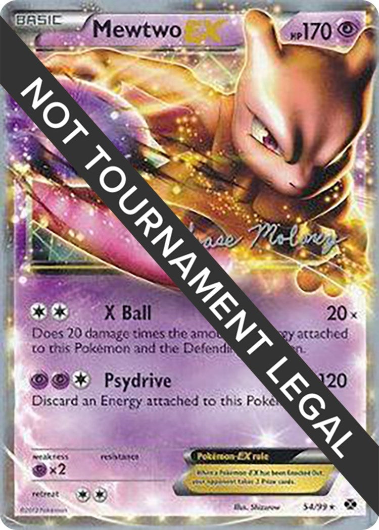Image for Mewtwo EX - 2012 (Chase Moloney) (54/99) (World Championship Decks) (WCD) - Pokemon