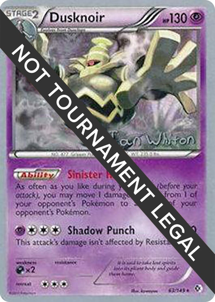 Image for Dusknoir - 2013 (Ian Whiton) (63/149) (World Championship Decks) (WCD) - Pokemon