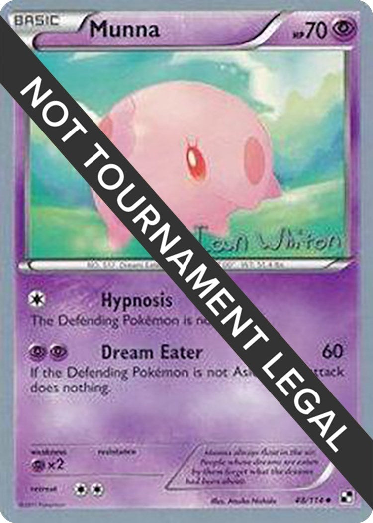 Image for Munna - 2013 (Ian Whiton) (48/114) (World Championship Decks) (WCD) - Pokemon