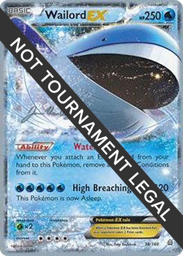 Image for Wailord EX - 2015 (Jacob Van Wagner) (38/160) (World Championship Decks) (WCD) - Pokemon