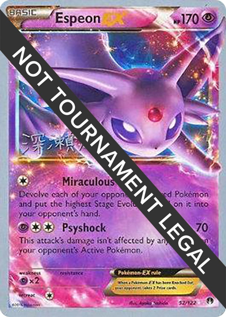 Image for Espeon EX - 2017 (Kabu Fukase) (52/122) (World Championship Decks) (WCD) - Pokemon