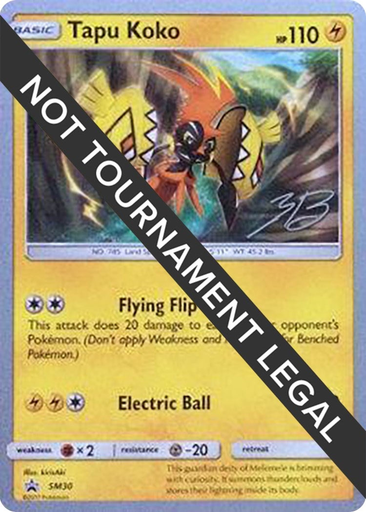 Image for Tapu Koko - 2017 (Zachary Bokhari) (SM30) (World Championship Decks) (WCD) - Pokemon