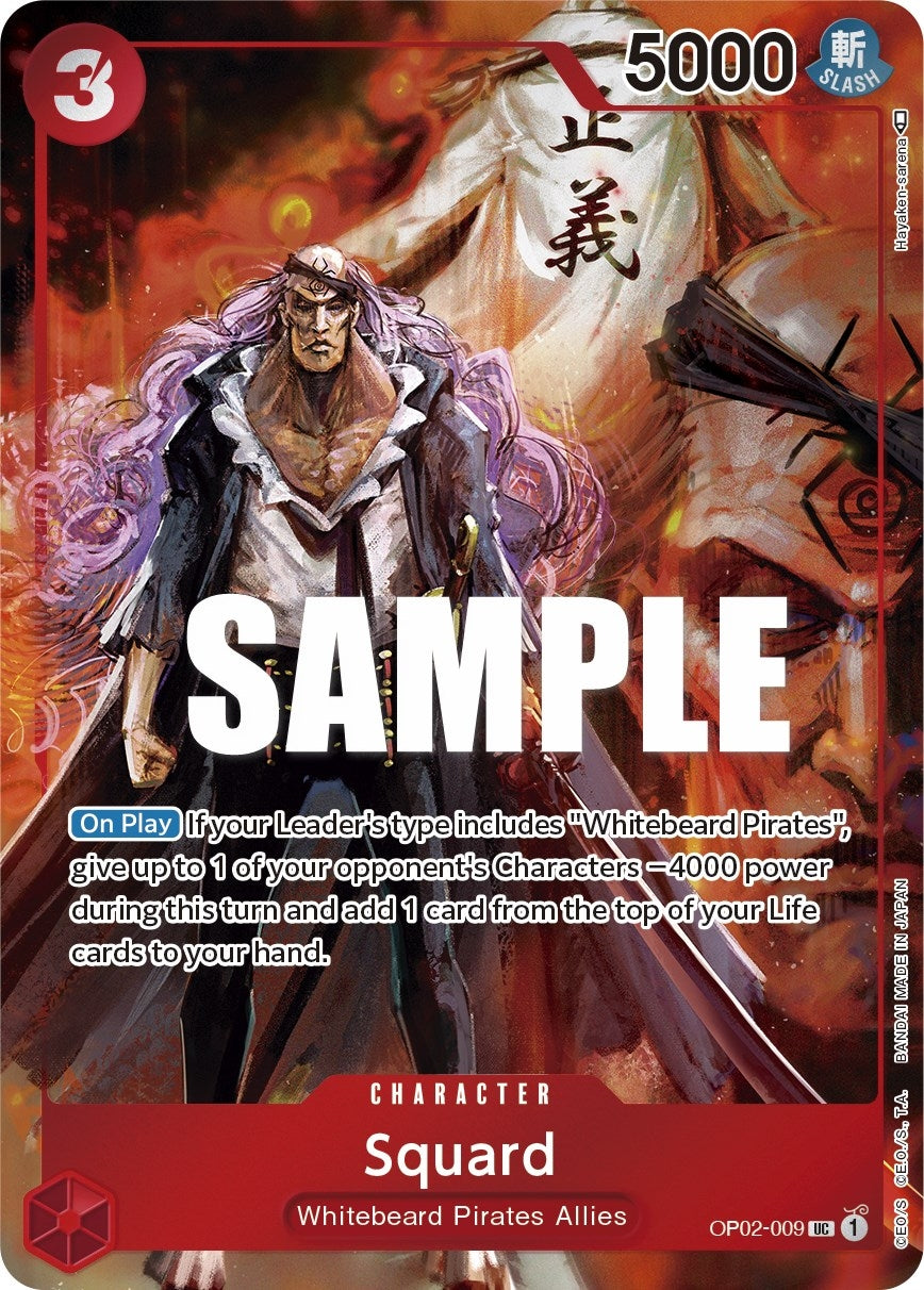 Image for Squard (Box Topper) (OP02-009) (Paramount War) (OP02) - One Piece Card Game