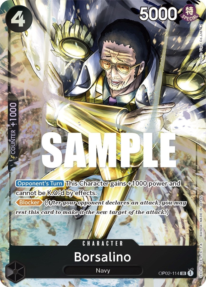 Image for Borsalino (Alternate Art) (OP02-114) (Paramount War) (OP02) - One Piece Card Game