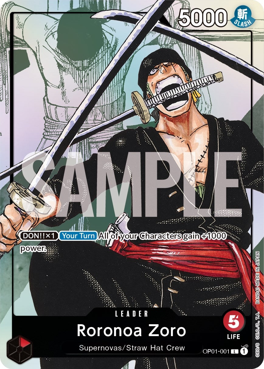 Image for Roronoa Zoro - OP01-001 (Alternate Art) (OP01-001) (One Piece Promotion Cards) (OP-PR) - One Piece Card Game
