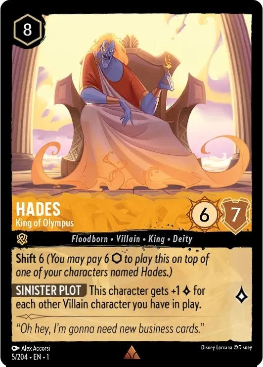 Image for Hades - King of Olympus (5/204) (The First Chapter) (1) - Disney Lorcana