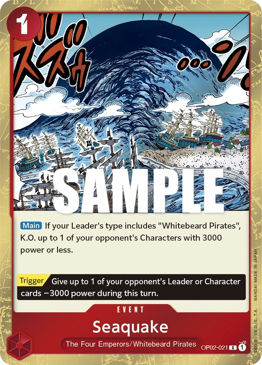 Image for Seaquake (OP02-021) (Paramount War) (OP02) - One Piece Card Game