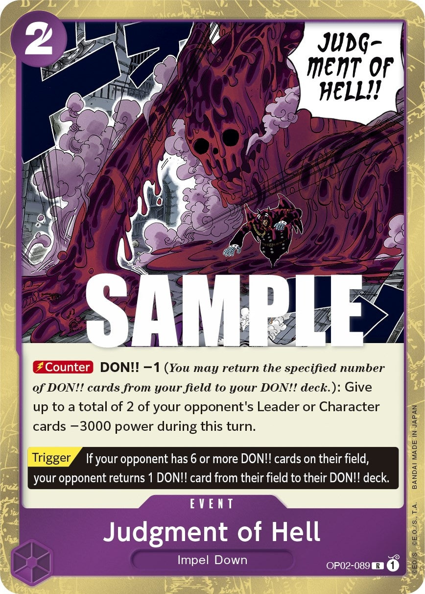 Image for Judgment of Hell (OP02-089) (Paramount War) (OP02) - One Piece Card Game