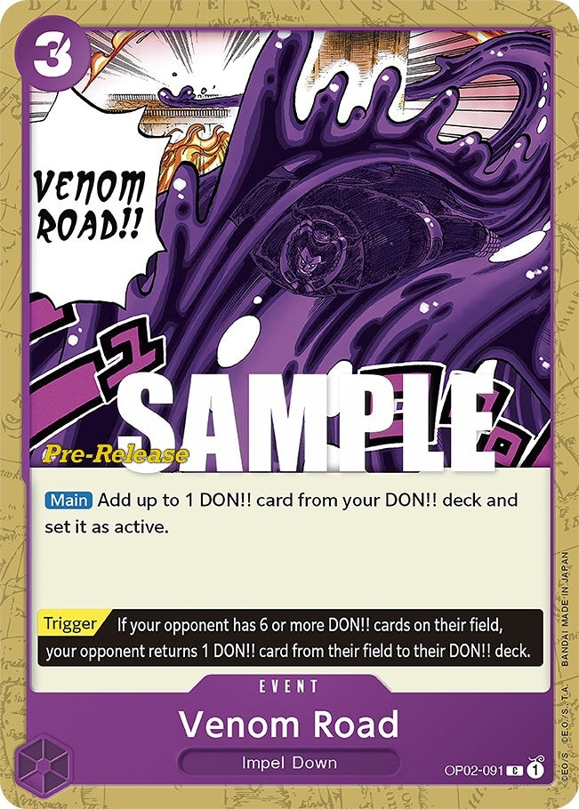 Image for Venom Road (OP02-091) (Paramount War Pre-Release Cards) (OP02 PRE) - One Piece Card Game