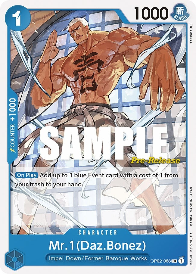 Image for Mr.1 (Daz.Bonez) (OP02-063) (Paramount War Pre-Release Cards) (OP02 PRE) - One Piece Card Game