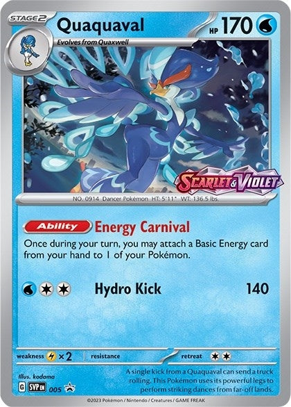 Image for Quaquaval - 005 (Prerelease) (005) (SV: Scarlet & Violet Promo Cards) (SVP) - Pokemon