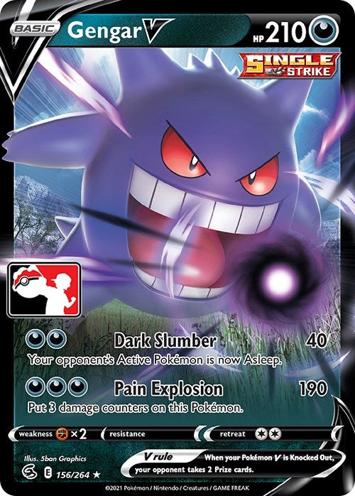 Image for Gengar V (156/264) (Prize Pack Series Cards) - Pokemon