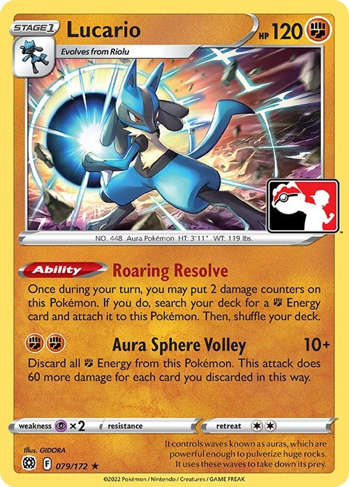 Image for Lucario (079/172) (Prize Pack Series Cards) - Pokemon