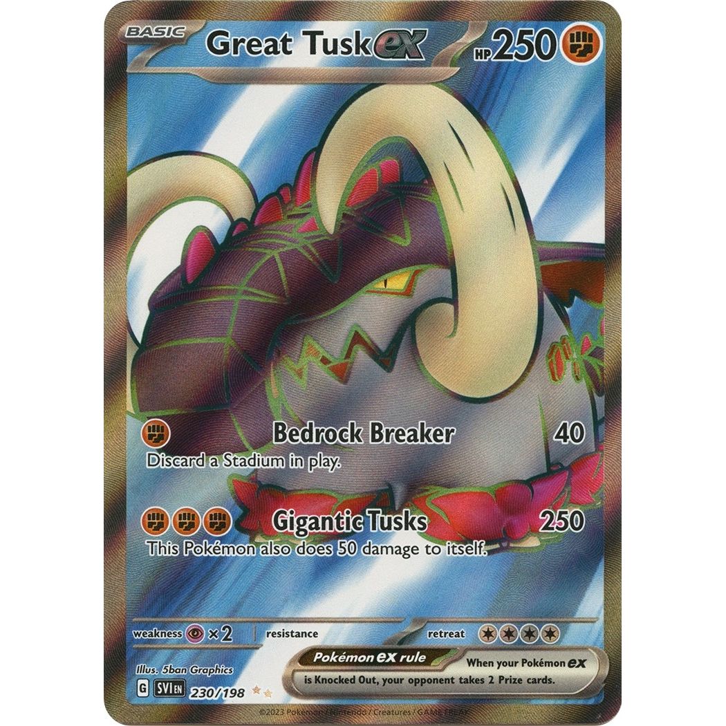 Great Tusk ex (230/198) (SV01: Scarlet & Violet Base Set) - PokeBox USA