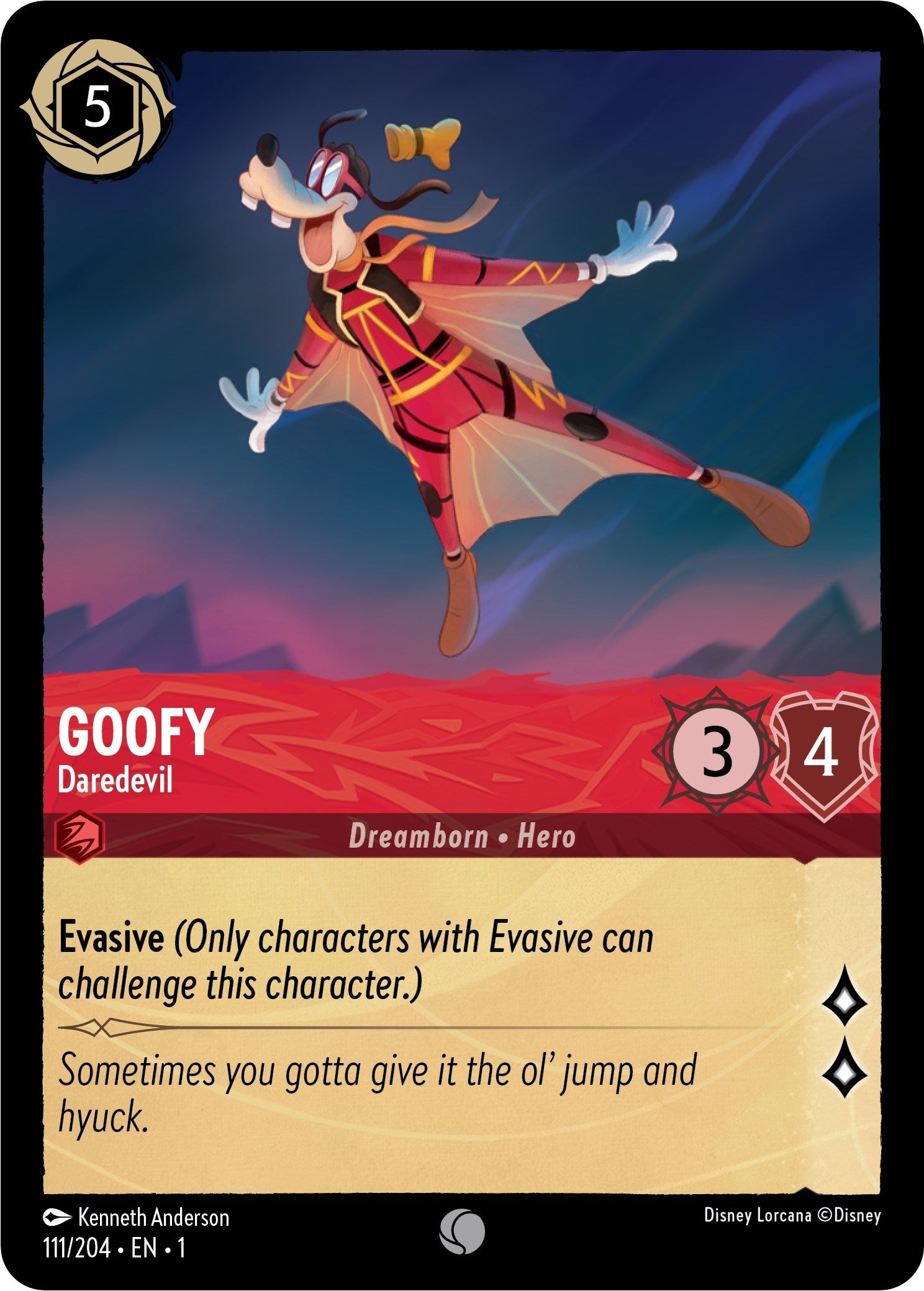 Image for Goofy - Daredevil (111/204) (The First Chapter) (1) - Disney Lorcana