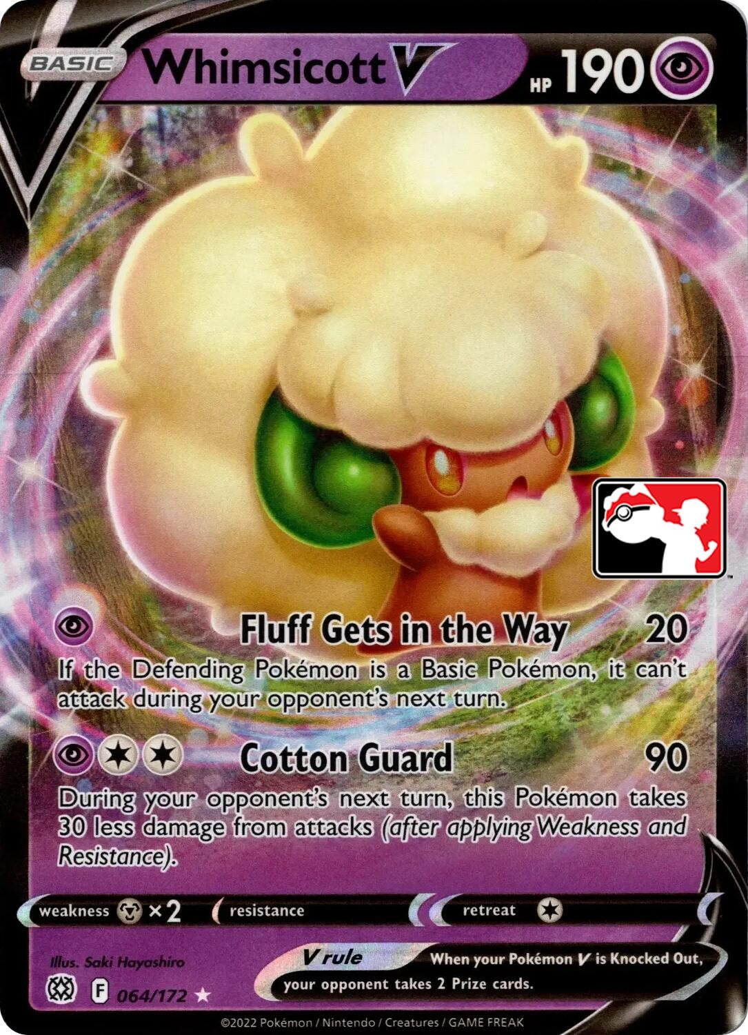 Image for Whimsicott V (064/172) (Prize Pack Series Cards) - Pokemon