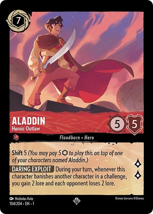 Image for Aladdin - Heroic Outlaw (104/204) (The First Chapter) (1) - Disney Lorcana