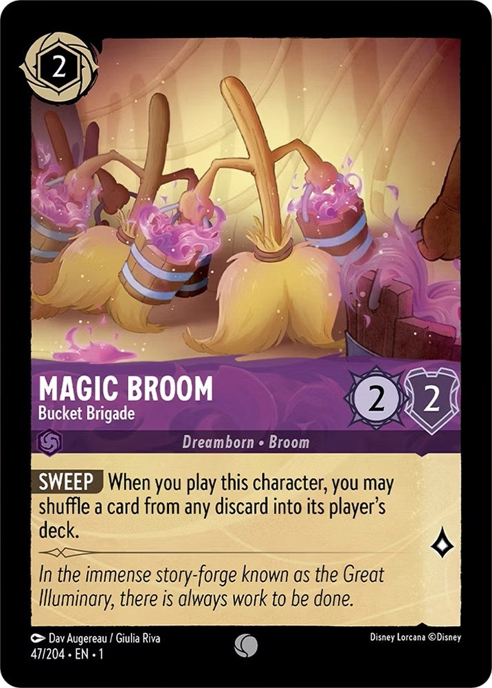 Image for Magic Broom - Bucket Brigade (47/204) (The First Chapter) (1) - Disney Lorcana
