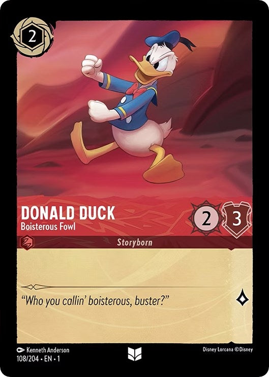 Image for Donald Duck - Boisterous Fowl (108/204) (The First Chapter) (1) - Disney Lorcana