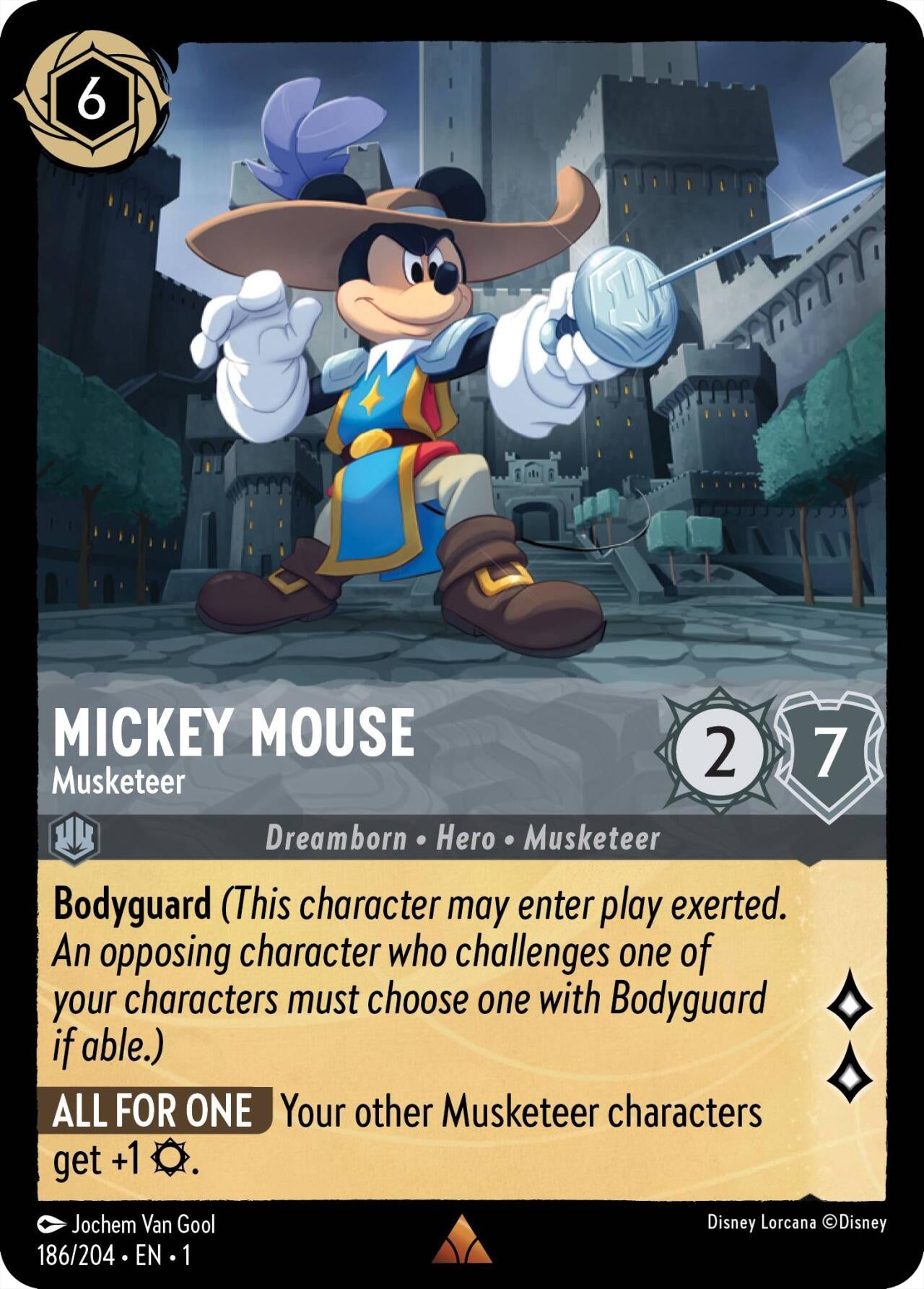 Image for Mickey Mouse - Musketeer (186/204) (The First Chapter) (1) - Disney Lorcana