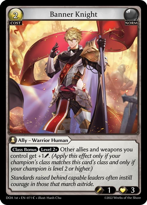 Image for Banner Knight (071) (Dawn of Ashes 1st Edition) (DOA 1st) - Grand Archive TCG