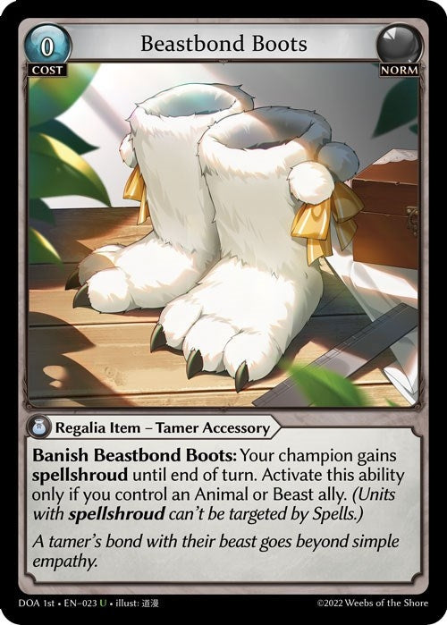 Image for Beastbond Boots (023) (Dawn of Ashes 1st Edition) (DOA 1st) - Grand Archive TCG