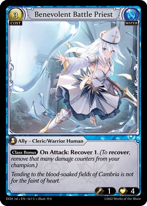 Image for Benevolent Battle Priest (161) (Dawn of Ashes 1st Edition) (DOA 1st) - Grand Archive TCG