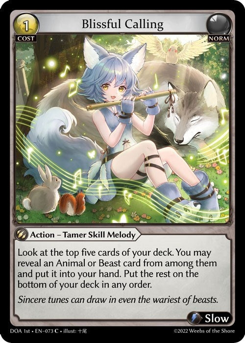 Image for Blissful Calling (073) (Dawn of Ashes 1st Edition) (DOA 1st) - Grand Archive TCG