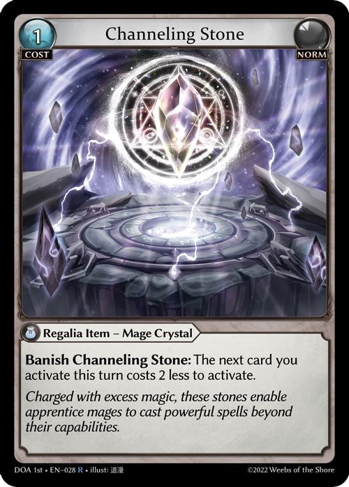 Image for Channeling Stone (028) (Dawn of Ashes 1st Edition) (DOA 1st) - Grand Archive TCG