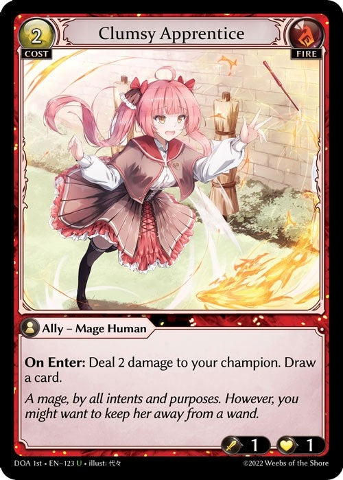 Image for Clumsy Apprentice (123) (Dawn of Ashes 1st Edition) (DOA 1st) - Grand Archive TCG