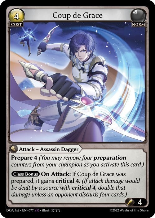 Image for Coup de Grace (077) (Dawn of Ashes 1st Edition) (DOA 1st) - Grand Archive TCG