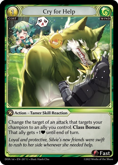 Image for Cry for Help (207) (Dawn of Ashes 1st Edition) (DOA 1st) - Grand Archive TCG