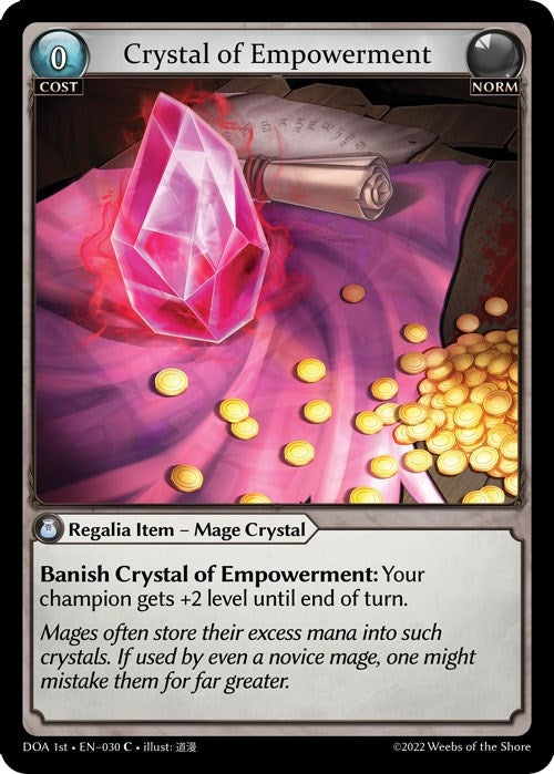Image for Crystal of Empowerment (030) (Dawn of Ashes 1st Edition) (DOA 1st) - Grand Archive TCG