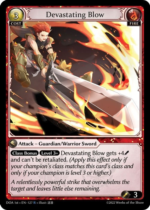 Image for Devastating Blow (127) (Dawn of Ashes 1st Edition) (DOA 1st) - Grand Archive TCG