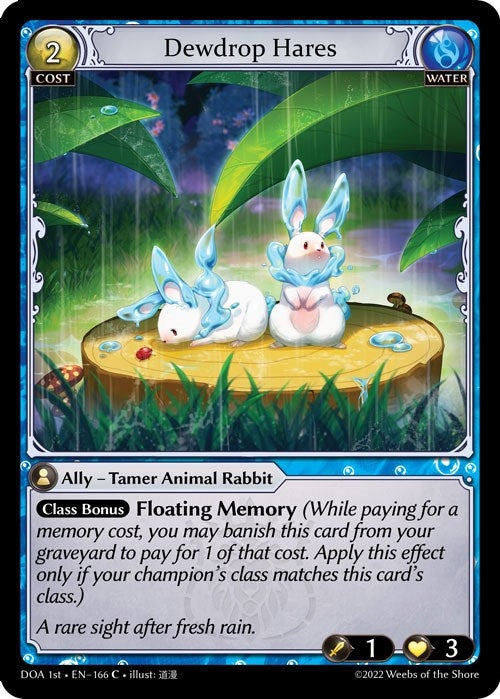 Image for Dewdrop Hares (166) (Dawn of Ashes 1st Edition) (DOA 1st) - Grand Archive TCG