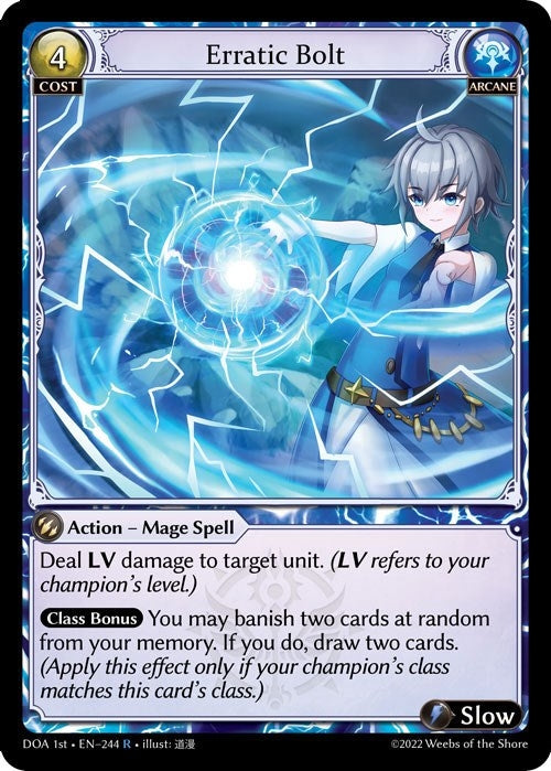 Image for Erratic Bolt (244) (Dawn of Ashes 1st Edition) (DOA 1st) - Grand Archive TCG