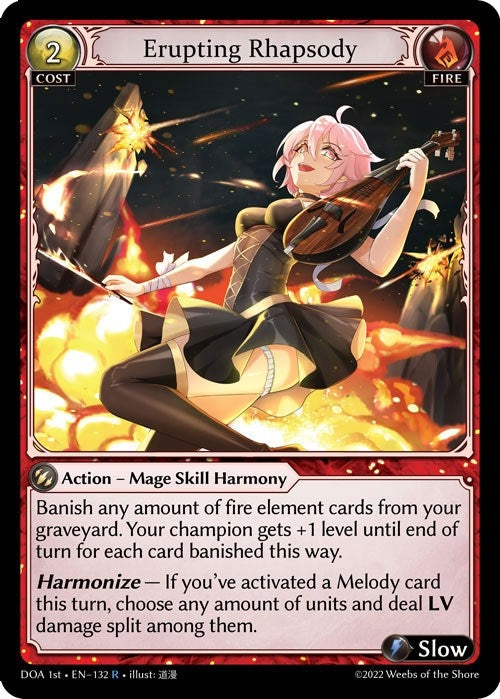 Image for Erupting Rhapsody (132) (Dawn of Ashes 1st Edition) (DOA 1st) - Grand Archive TCG