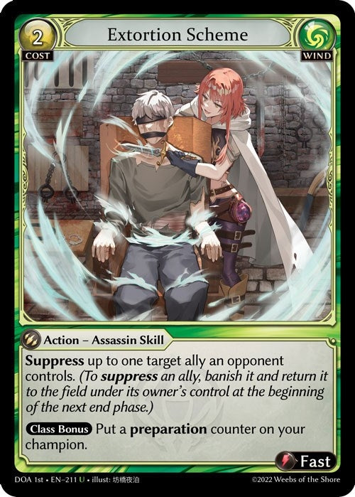 Image for Extortion Scheme (211) (Dawn of Ashes 1st Edition) (DOA 1st) - Grand Archive TCG