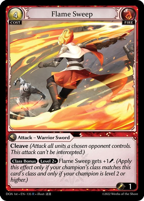 Image for Flame Sweep (135) (Dawn of Ashes 1st Edition) (DOA 1st) - Grand Archive TCG